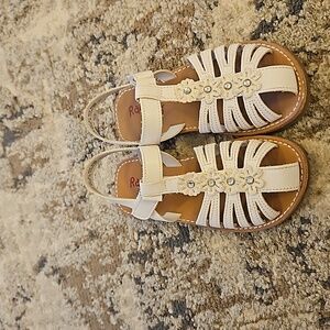 Girls white sandals size 11